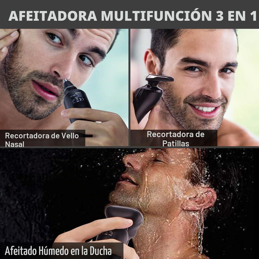 PRITECH Maquinilla de afeitar eléctrica para hombres Rotary Electri...