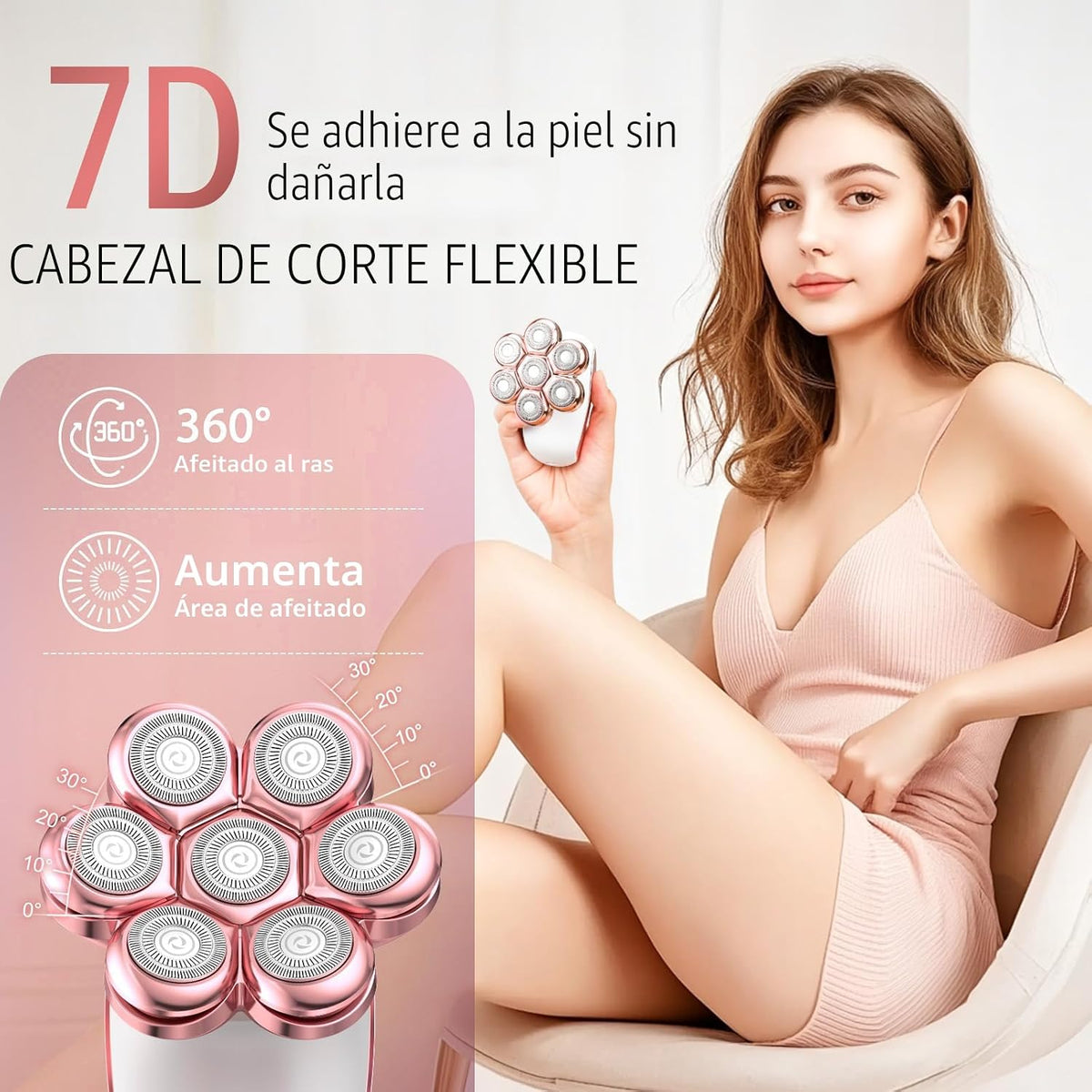 SHPAVVER Maquinillas de afeitar eléctricas para piernas de mujer: a...