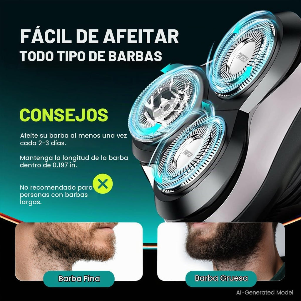 Maquinilla de Afeitar Eléctrica para Hombres - Afeitadora Eléctrica...
