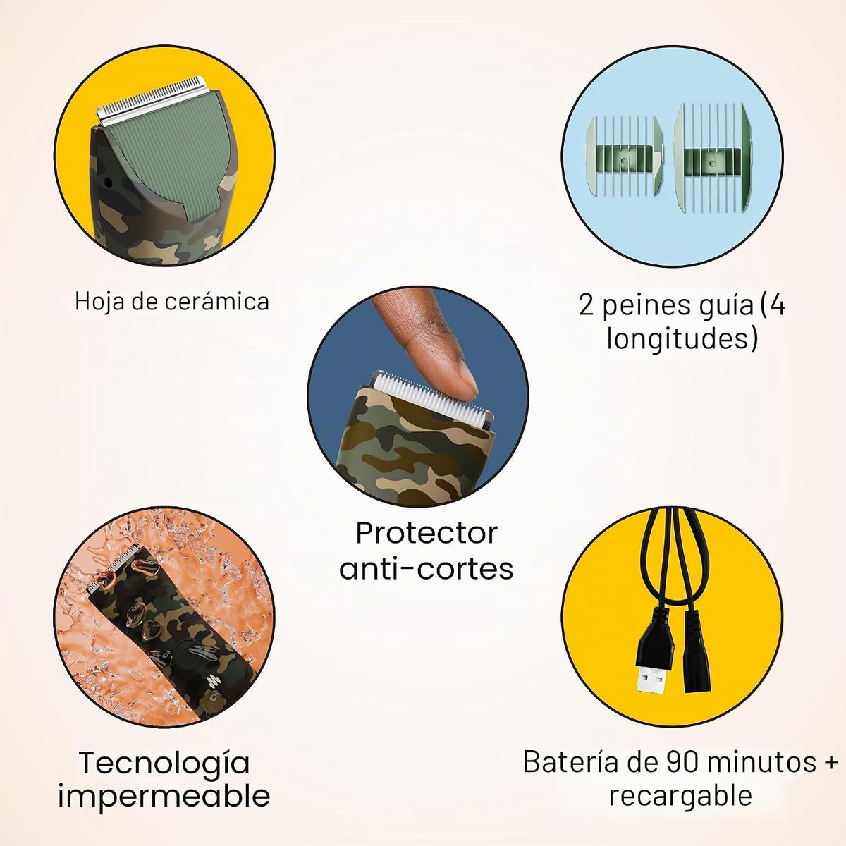 MERIDIAN The Trimmer Original - Recortadora de pelo corporal para h...