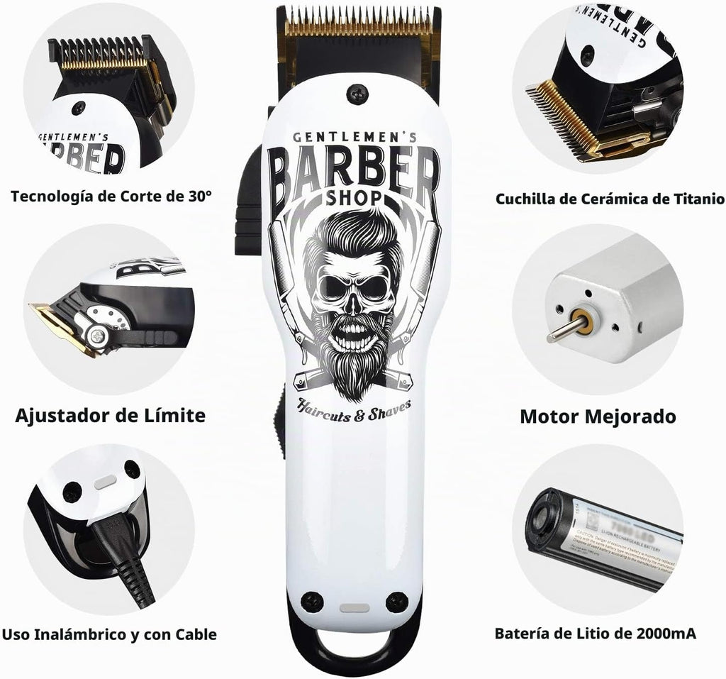 BESTBOMG® Cortadora de pelo profesional para hombres, kit de aseo d...