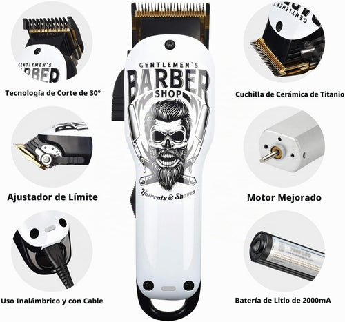 BESTBOMG® Cortadora de pelo profesional para hombres, kit de aseo d...
