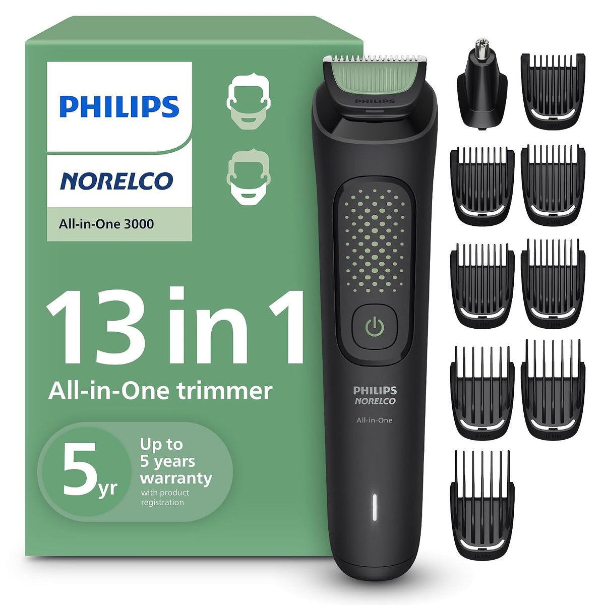 Philips Norelco All-in-One Serie 3000 13 en 1 Recortador, Estilista...