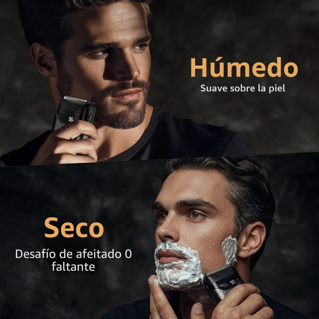 Mbzoey Afeitadoras eléctricas de lámina para hombres: Mini maquinil...