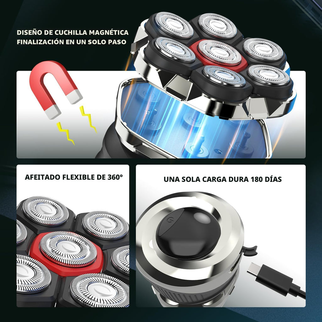 Ordele Afeitadoras eléctricas rotativas para hombre, calva, afeitad...