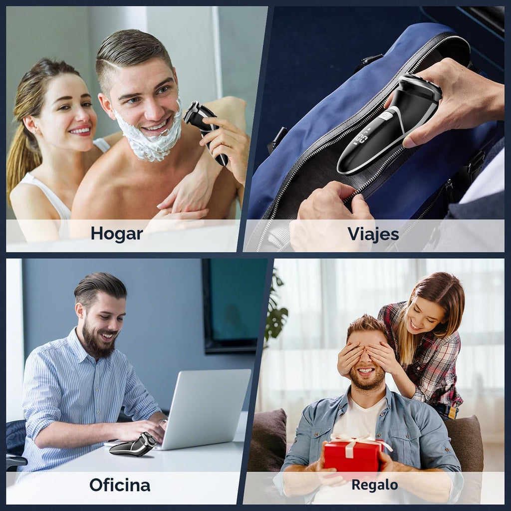 Afeitadora eléctrica para hombres - MAX-T Recargable con cable y si...