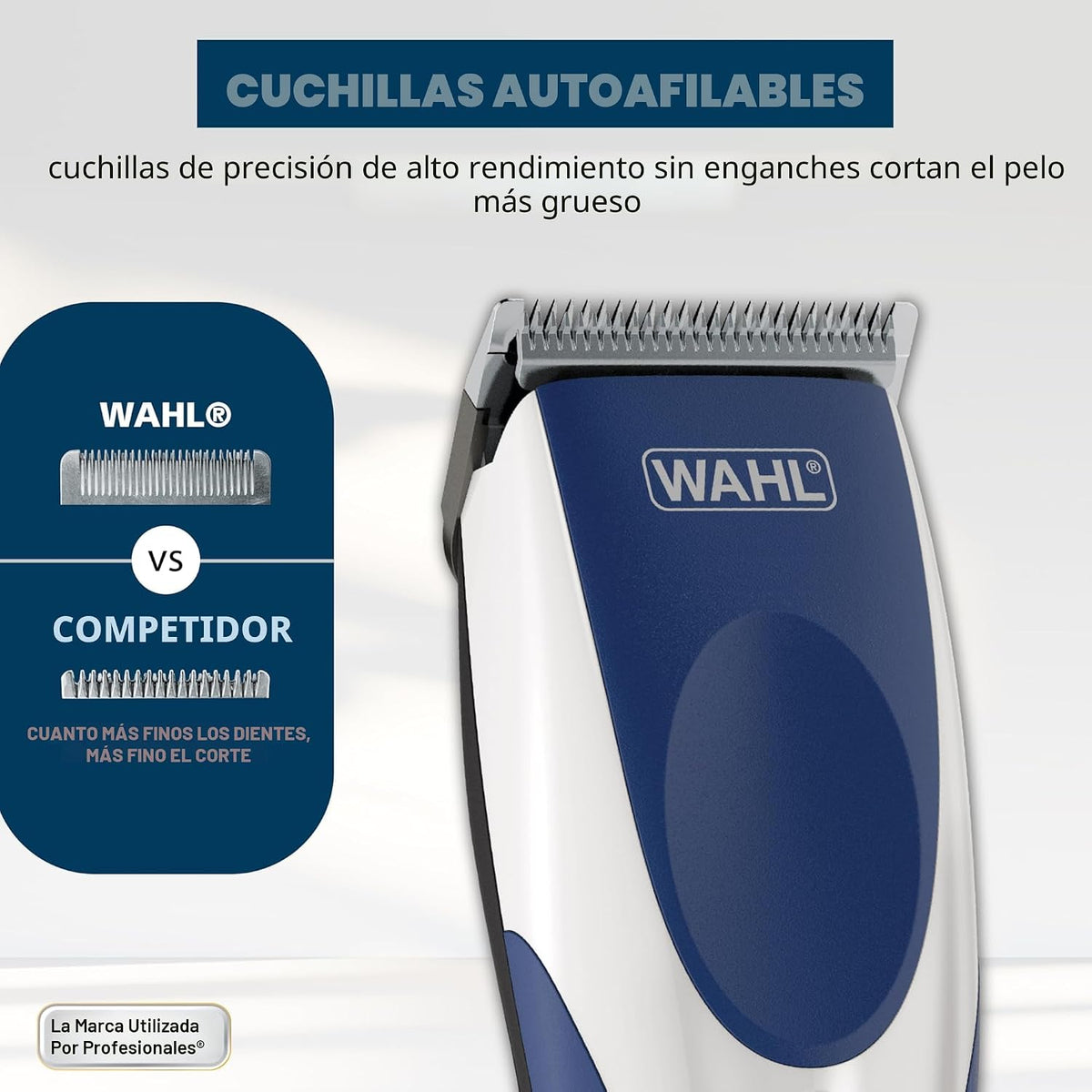Máquina para cortar pelo de Wahl Color Pro, recargable, inalámbrica...