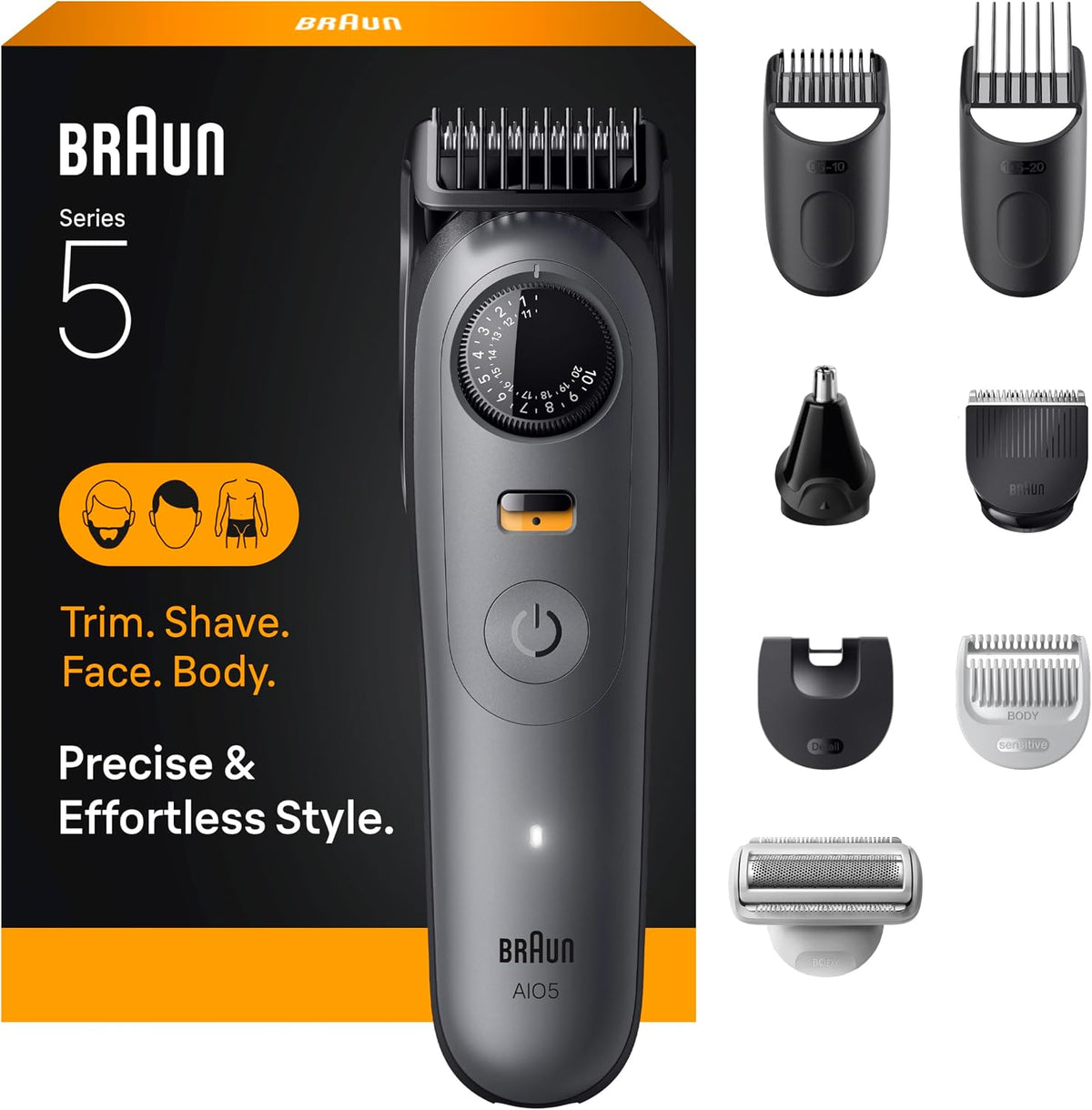 Braun Serie 5 todo en uno Kit de aseo para barba y cuerpo para homb...