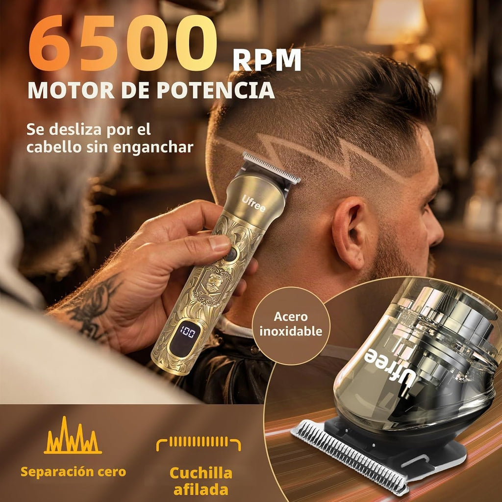 Ufree Recortadora de barba profesional para hombres, maquinilla de...