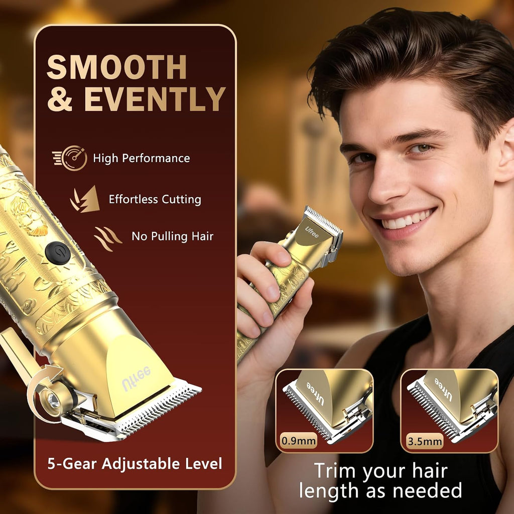 Ufree Cortadora de pelo para hombres, recortadora de barba, afeitad...