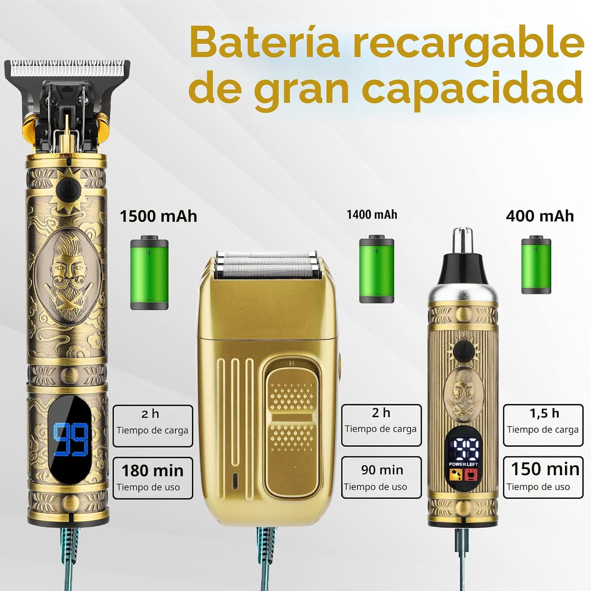 Saoilli Cortador de pelo profesional para hombres, juego de cortape...