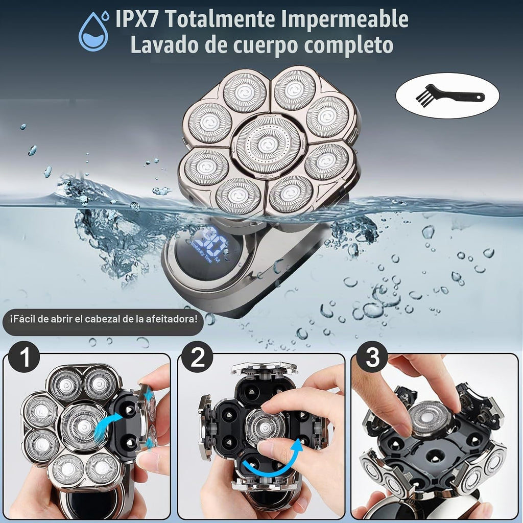 Afeitadora de cabeza para hombres calvos, afeitadoras eléctricas fl...