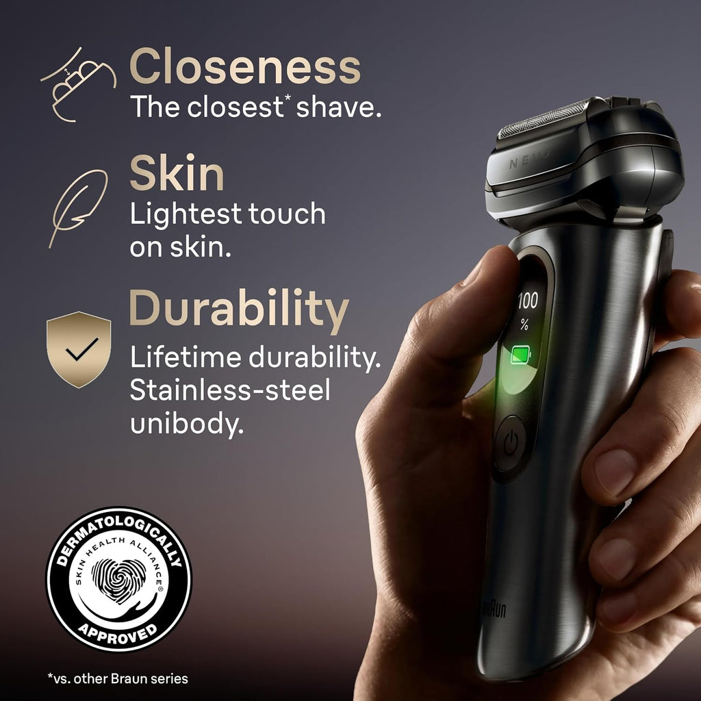 Braun Afeitadora eléctrica NEVO Premium para hombre con la primera...