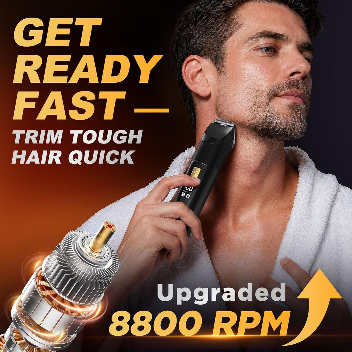 Recortadora de barba para hombres, maquinilla de afeitar eléctrica...
