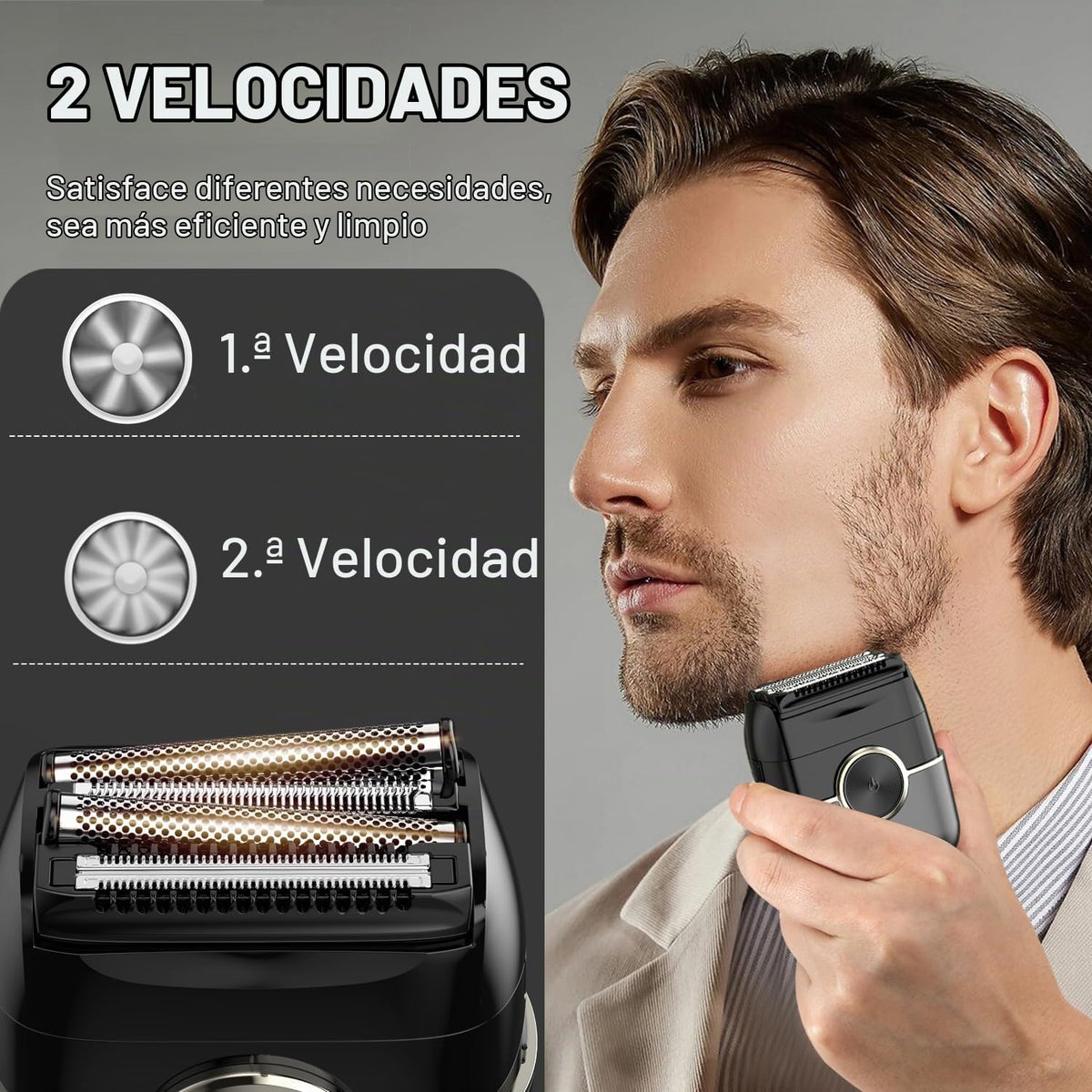 NKTMXY Afeitadoras eléctricas para hombres: 4 cuchillas flotantes y...