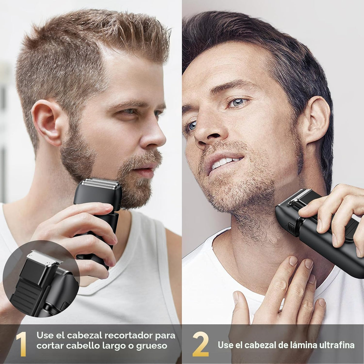 Brightup - Afeitadoras eléctricas de lámina para hombres - Maquinil...