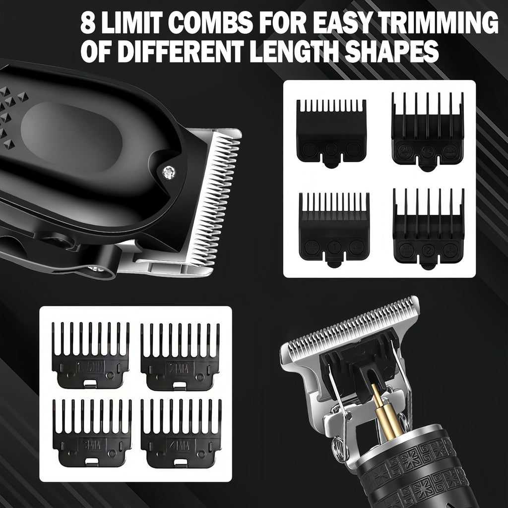 PROIYO Cortapelos 3 en 1 para hombres con LED, recortador de barba...