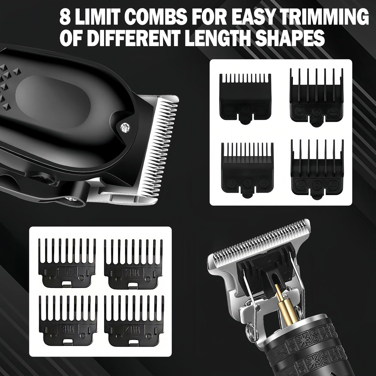PROIYO Cortapelos 3 en 1 para hombres con LED, recortador de barba...