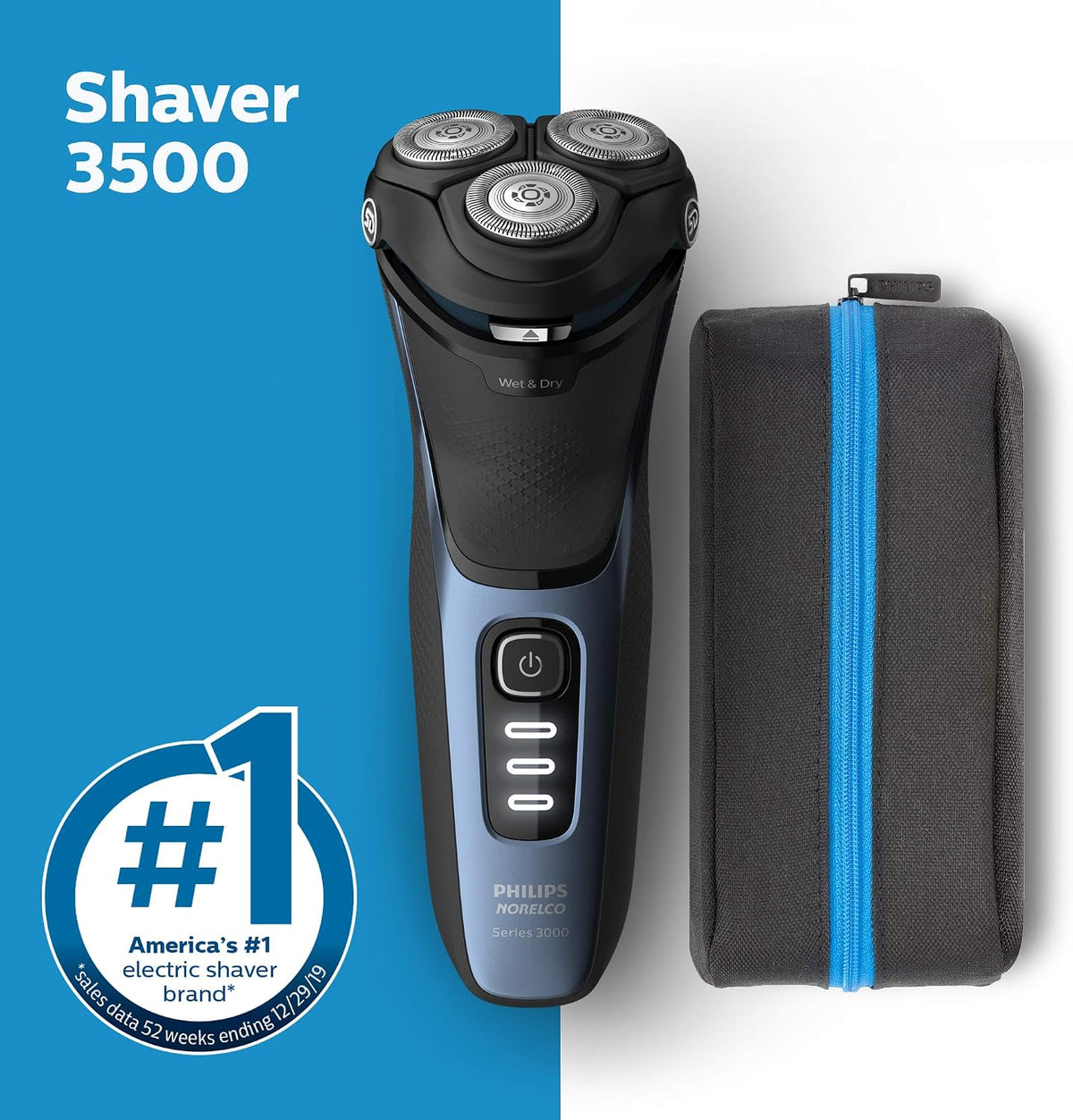 Philips Norelco Afeitadora 3500 S3212\/82, Gris Tormenta, 1 Unidad