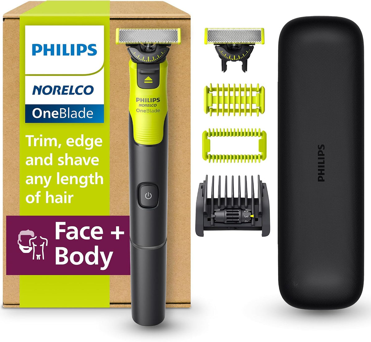 Philips Norelco OneBlade 360 - Recortadora facial y corporal con |...