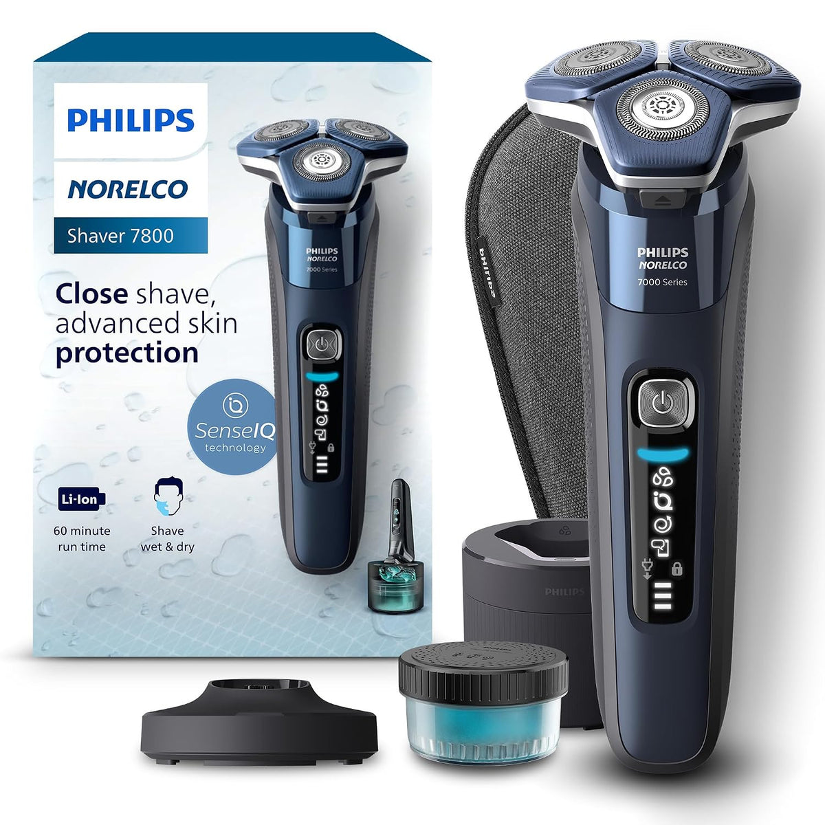 Philips Norelco Shaver 7800, afeitadora eléctrica recargable en sec...
