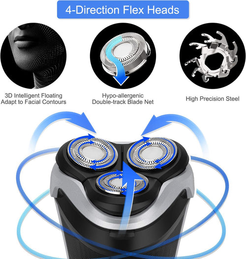 Afeitadora eléctrica para hombres - MAX-T Recargable con cable y si...