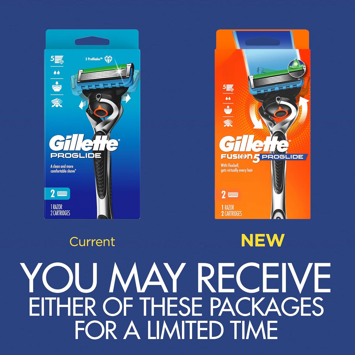 Gillette ProGlide - Maquinilla de afeitar para hombre, mango + 2 re...