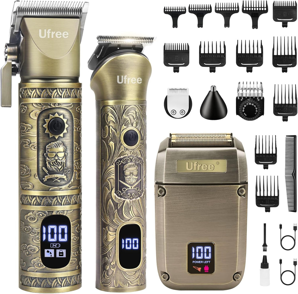 Ufree Cortadora de pelo para hombres, recortadora de barba, afeitad...