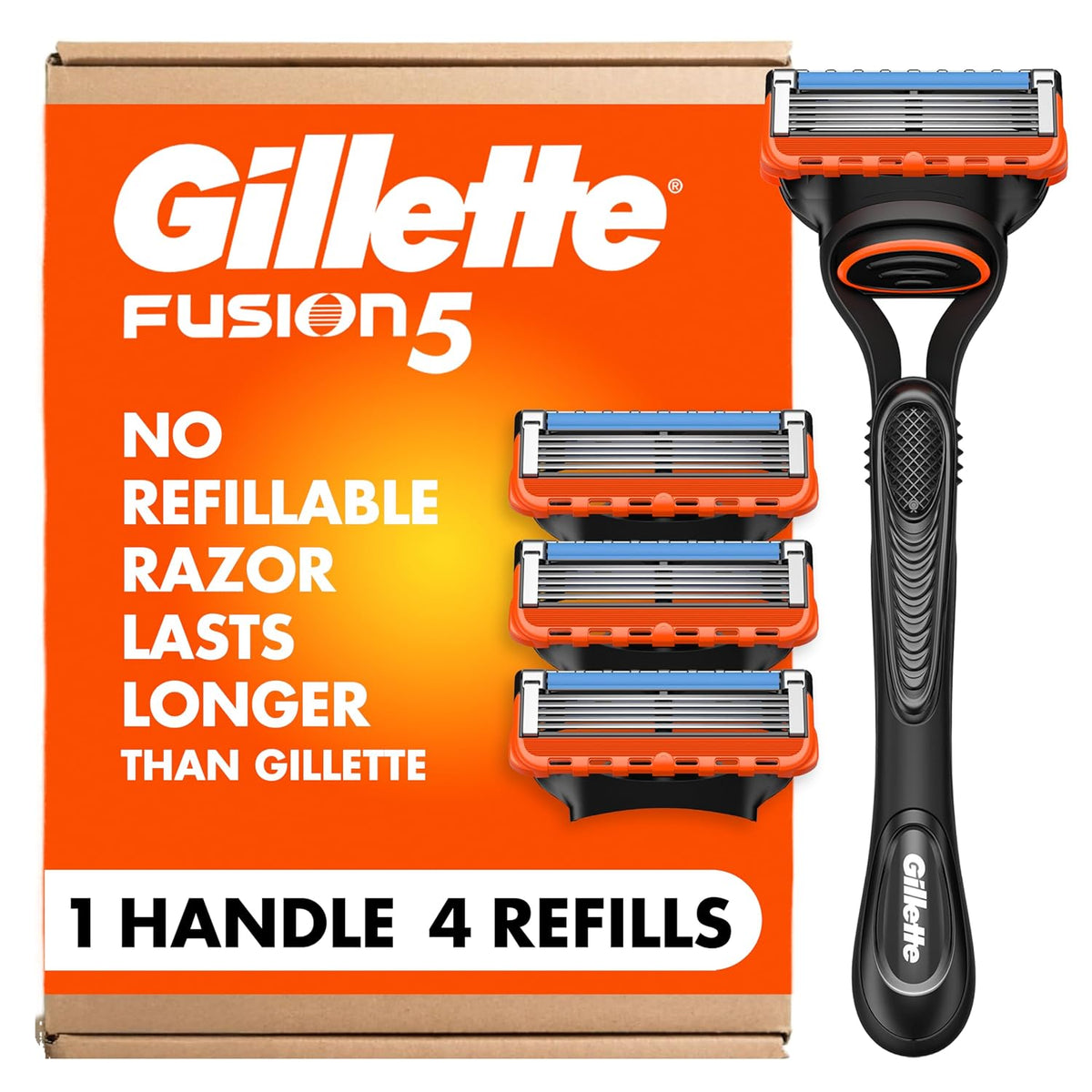 Maquinillas de afeitar Gillette Fusion5 para hombre, 1 afeitadora,...