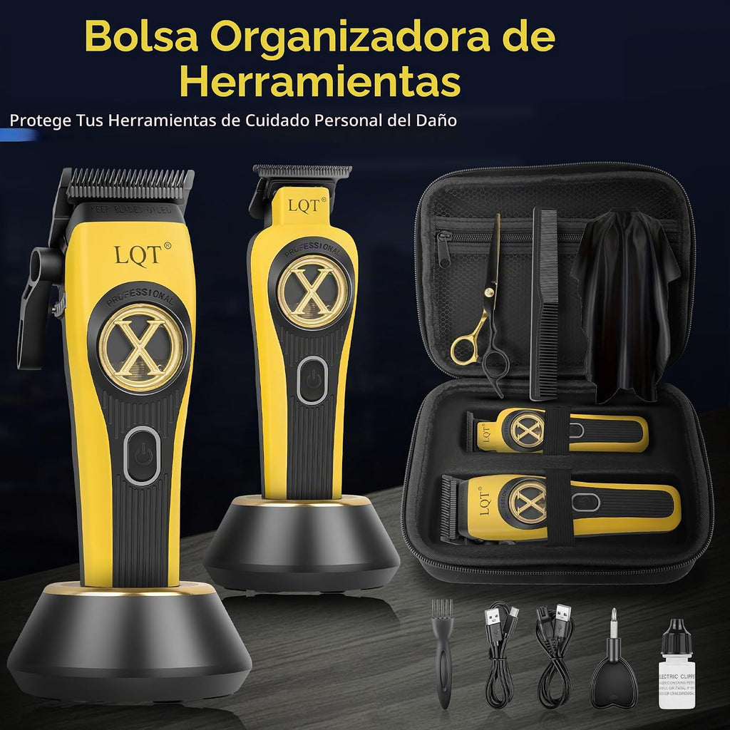 LQT - Kit profesional de cortapelos inalámbrico, recortadora recarg...