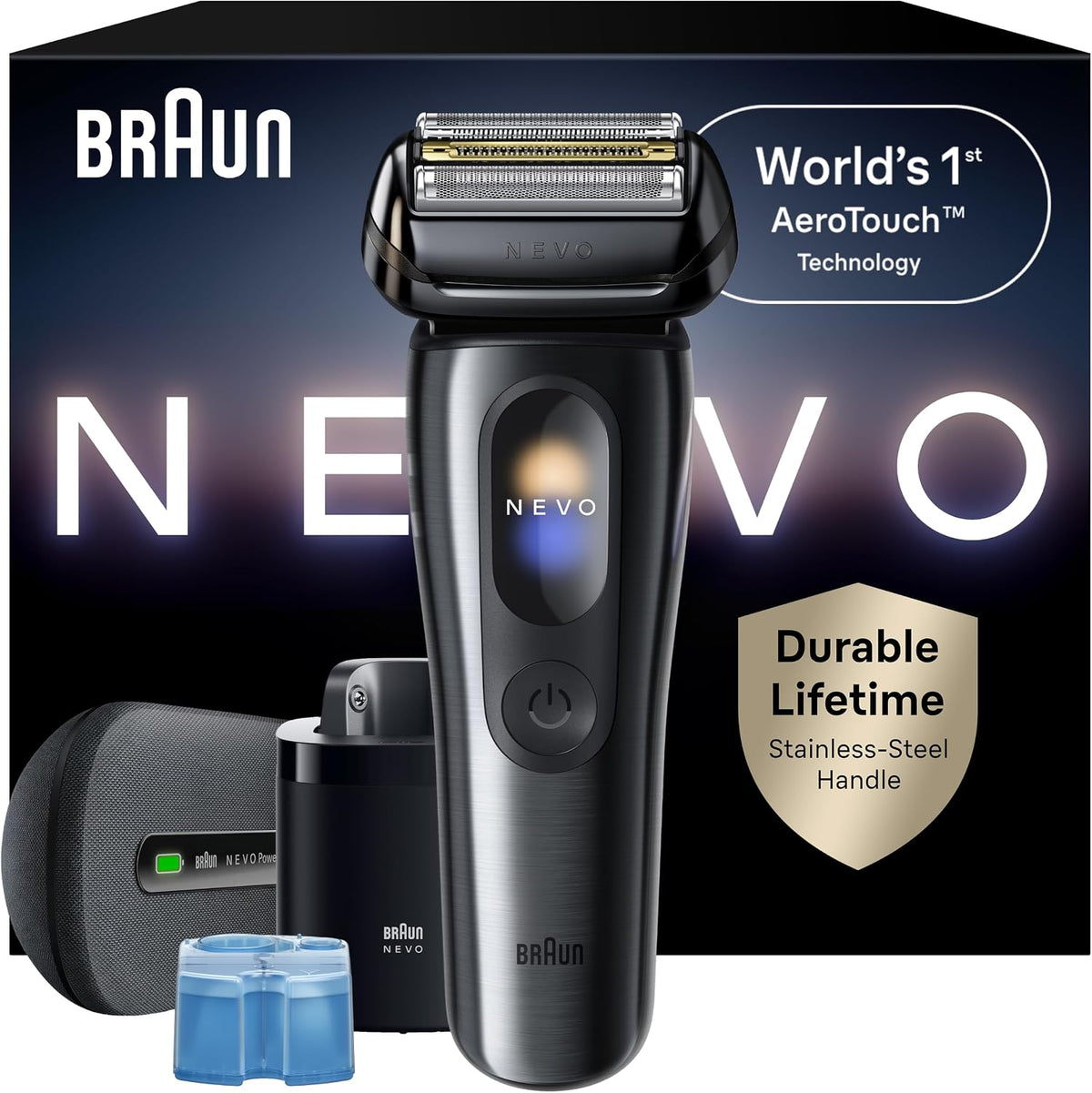 Braun Afeitadora eléctrica NEVO Premium para hombre con la primera...