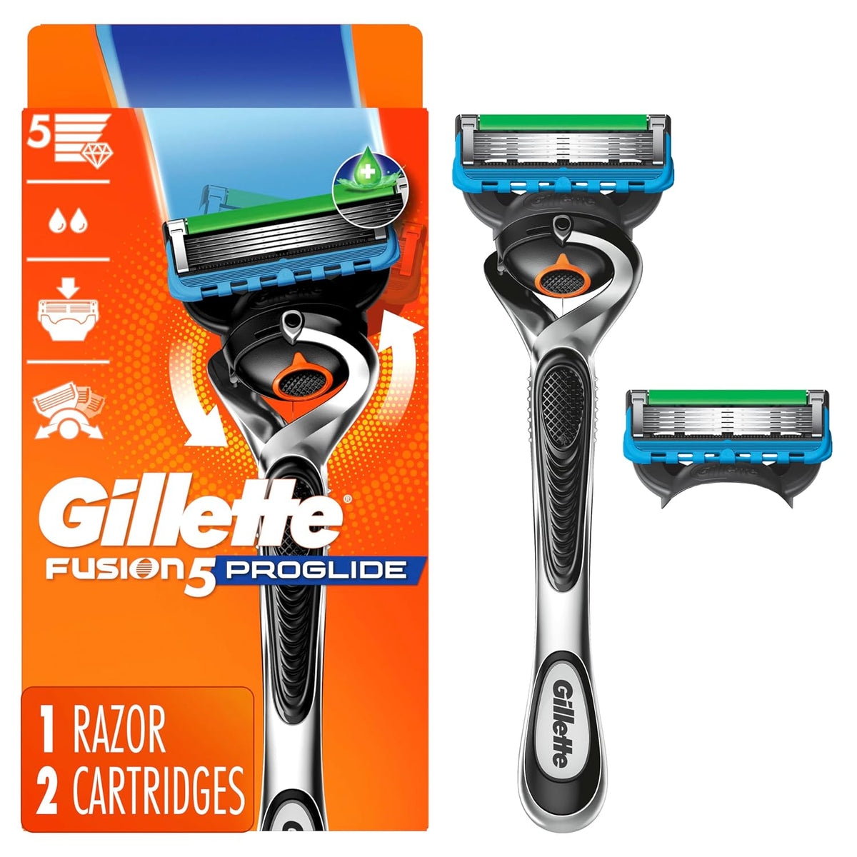 Gillette ProGlide - Maquinilla de afeitar para hombre, mango + 2 re...