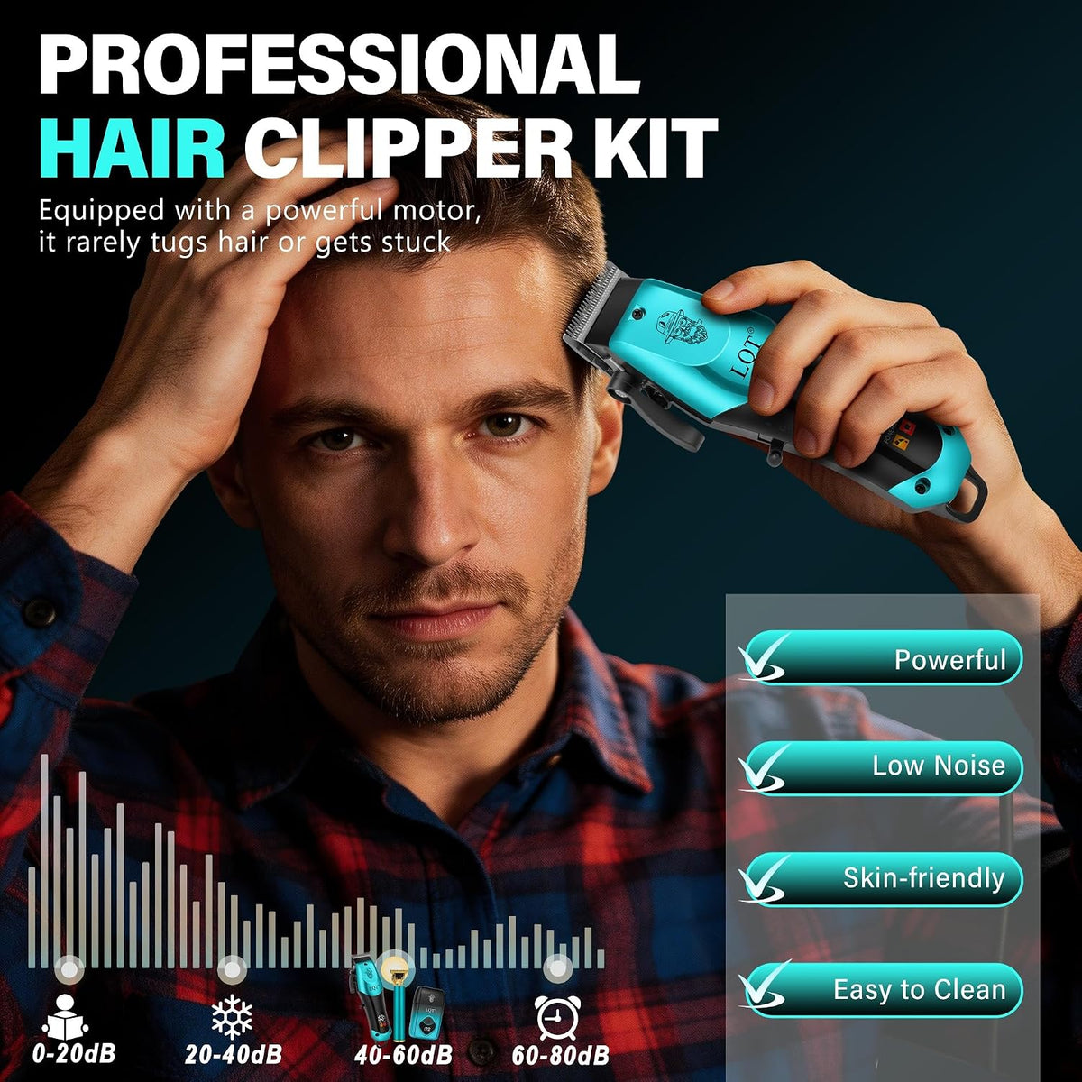LQT Cortapelos para hombres profesionales, kits y juegos de recorta...
