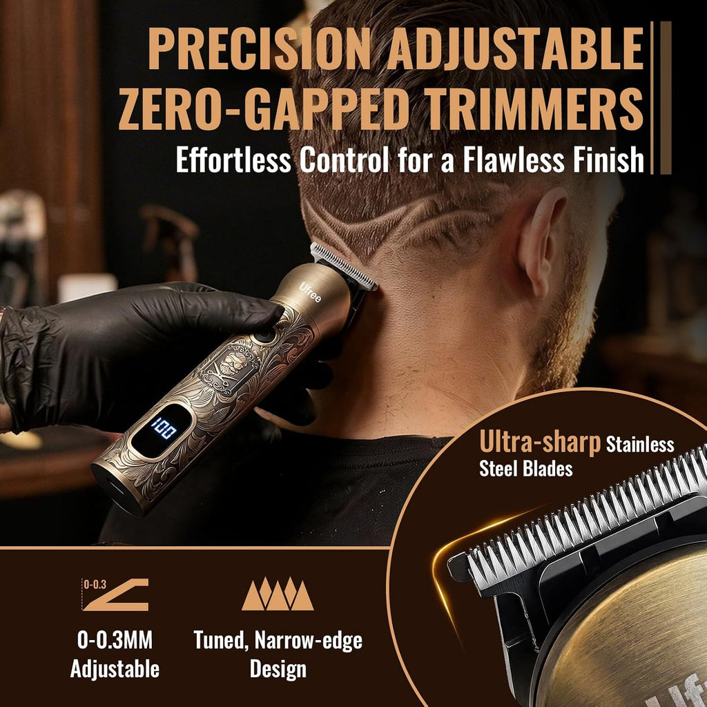 Ufree Cortadora de pelo para hombres, recortadora de barba, afeitad...